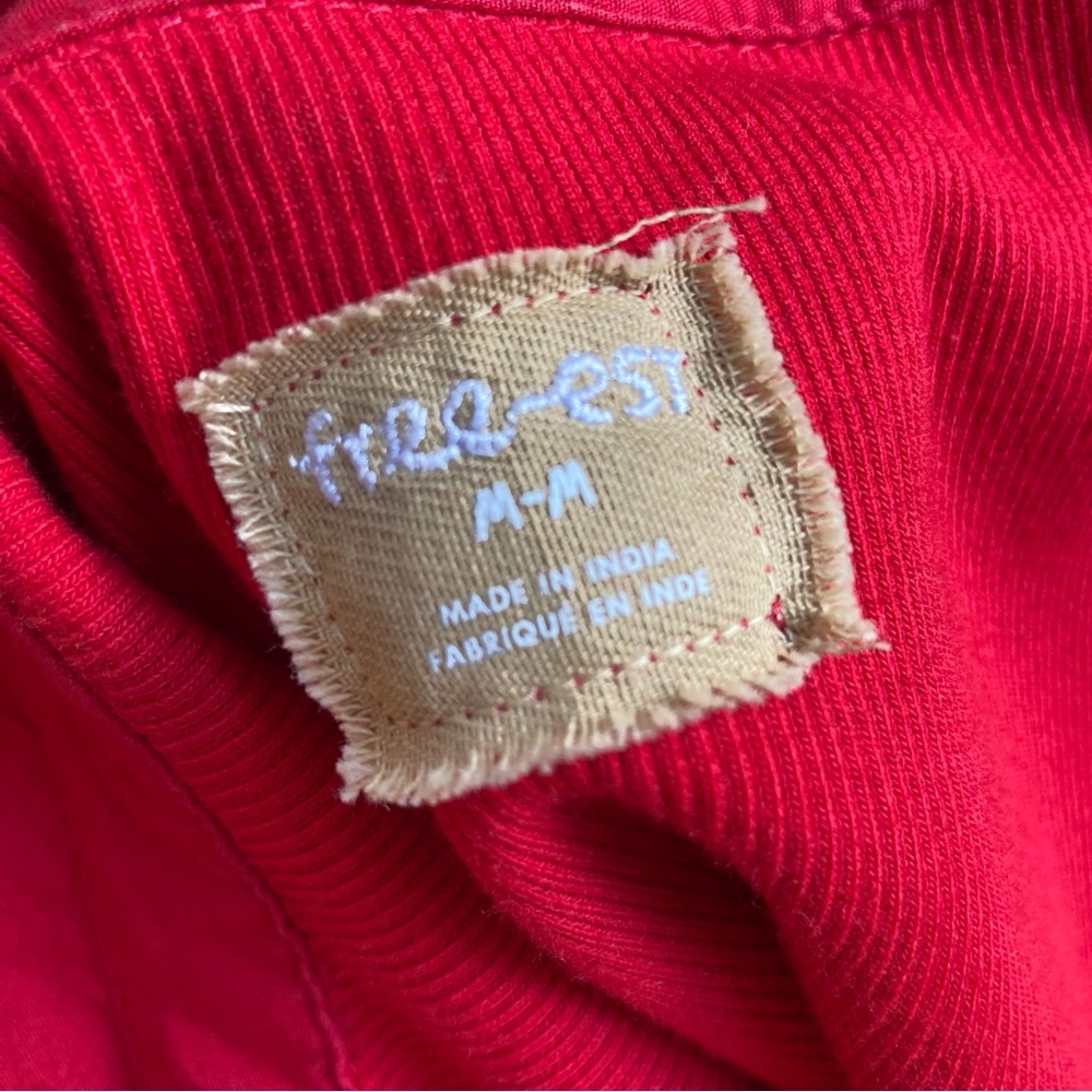 Free People Free-est Collection Red Classic Charm Polo Inspired Mini Dress NWT M - Picture 13 of 15